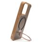 Brilliance LUX iPhone 15 Pro 360° Rotating Magnetic Metal Bracket Carbon Fiber Pattern Matte PC+TPU Phone case Gold