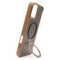 Brilliance LUX iPhone 16 Plus 360° Rotating Magnetic Metal Bracket Carbon Fiber Pattern Matte PC+TPU Phone case Gold