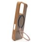 Brilliance LUX iPhone 16 Pro 360° Rotating Magnetic Metal Bracket Carbon Fiber Pattern Matte PC+TPU Phone case Gold