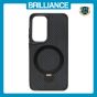 Brilliance LUX iPhone S25 360Â° Rotating Magnetic Metal Bracket Carbon Fiber Pattern Matte PC+TPU Phone case Black