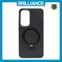 Brilliance LUX iPhone S25 plus 360° Rotating Magnetic Metal Bracket Carbon Fiber Pattern Matte PC+TPU Phone case Black