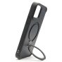 Brilliance LUX iPhone 12 Pro 360° Rotating Magnetic Metal Bracket Carbon Fiber Pattern Matte PC+TPU Phone case Black
