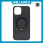 Brilliance LUX iPhone 12 Pro Max 360° Rotating Magnetic Metal Bracket Carbon Fiber Pattern Matte PC+TPU Phone case Black