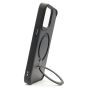 Brilliance LUX iPhone 13 Pro 360° Rotating Magnetic Metal Bracket Carbon Fiber Pattern Matte PC+TPU Phone case Black