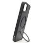 Brilliance LUX iPhone 14 Plus 360° Rotating Magnetic Metal Bracket Carbon Fiber Pattern Matte PC+TPU Phone case Black