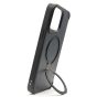 Brilliance LUX iPhone 14 Pro Max 360° Rotating Magnetic Metal Bracket Carbon Fiber Pattern Matte PC+TPU Phone case Black