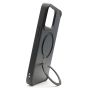 Brilliance LUX iPhone 15 Pro Max 360° Rotating Magnetic Metal Bracket Carbon Fiber Pattern Matte PC+TPU Phone case Black