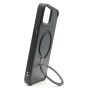 Brilliance LUX iPhone 15 360° Rotating Magnetic Metal Bracket Carbon Fiber Pattern Matte PC+TPU Phone case Black