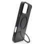 Brilliance LUX iPhone 16 Pro Max 360° Rotating Magnetic Metal Bracket Carbon Fiber Pattern Matte PC+TPU Phone case Black