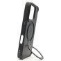 Brilliance LUX iPhone 16 Pro 360° Rotating Magnetic Metal Bracket Carbon Fiber Pattern Matte PC+TPU Phone case Black