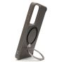 Brilliance LUX iPhone S25 plus 360° Rotating Magnetic Metal Bracket Carbon Fiber Pattern Matte PC+TPU Phone case Grey