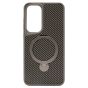 Brilliance LUX iPhone S24 plus 360Â° Rotating Magnetic Metal Bracket Carbon Fiber Pattern Matte PC+TPU Phone case Grey