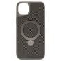 Brilliance LUX iPhone 14 Plus 360° Rotating Magnetic Metal Bracket Carbon Fiber Pattern Matte PC+TPU Phone case Grey