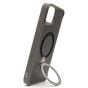 Brilliance LUX iPhone 15 Plus 360° Rotating Magnetic Metal Bracket Carbon Fiber Pattern Matte PC+TPU Phone case Grey