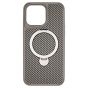 Brilliance LUX iPhone 14 Pro Max 360° Rotating Magnetic Metal Bracket Carbon Fiber Pattern Matte PC+TPU Phone case Grey