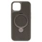 Brilliance LUX iPhone 15 360° Rotating Magnetic Metal Bracket Carbon Fiber Pattern Matte PC+TPU Phone case Grey