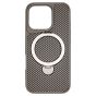 Brilliance LUX iPhone 16 Pro 360° Rotating Magnetic Metal Bracket Carbon Fiber Pattern Matte PC+TPU Phone case Grey
