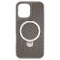 Brilliance LUX iPhone 16 360° Rotating Magnetic Metal Bracket Carbon Fiber Pattern Matte PC+TPU Phone case Grey