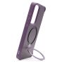 Brilliance LUX iPhone S25 plus 360° Rotating Magnetic Metal Bracket Carbon Fiber Pattern Matte PC+TPU Phone case Purple