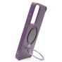 Brilliance LUX iPhone S24 plus 360° Rotating Magnetic Metal Bracket Carbon Fiber Pattern Matte PC+TPU Phone case Purple
