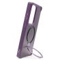 Brilliance LUX iPhone S25 ultra 360° Rotating Magnetic Metal Bracket Carbon Fiber Pattern Matte PC+TPU Phone case Purple