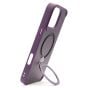 Brilliance LUX iPhone 16 Pro Max 360° Rotating Magnetic Metal Bracket Carbon Fiber Pattern Matte PC+TPU Phone case Purple