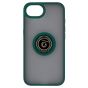 Brilliance LUX iPhone 16E Hybrid Shell Anti-shock Ring Kickstand TPU Matte Case Dark Green