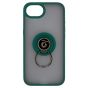 Brilliance LUX iPhone 16E Hybrid Shell Anti-shock Ring Kickstand TPU Matte Case Dark Green