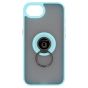 Brilliance LUX iPhone 16E Hybrid Shell Anti-shock Ring Kickstand TPU Matte Case Blue