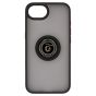 Brilliance LUX iPhone 16E Hybrid Shell Anti-shock Ring Kickstand TPU Matte Case Black