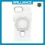 Brilliance LUX iPhone 16E Glitter Sparkle Magnetic Clear TPU + Acrylic with Kickstand Phone Case White