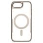 Brilliance LUX iPhone 16E Chrome-Plated Magnetic Clear TPU + Acrylic Phone Case Gray Titanium