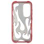 Brilliance LUX iPhone 16E Flame Design Soft TPU Chrome-Plated Openwork Phone Case Red