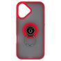 Brilliance LUX iPhone 17 Hybrid Shell Anti-shock Ring Kickstand TPU Matte Case Red