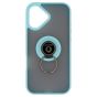 Brilliance LUX iPhone 17 Hybrid Shell Anti-shock Ring Kickstand TPU Matte Case Blue