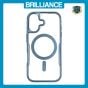 Brilliance LUX iPhone 17 Chrome-Plated Magnetic Clear TPU + Acrylic Phone Case Blue Titanium