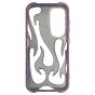 Brilliance LUX iPhone 17 Flame Design Soft TPU Chrome-Plated Openwork Phone Case Purple