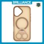 Brilliance LUX iPhone 17 Anti-shock Magnetic Matte Clear TPU + Acrylic Kickstand Phone Case Gold