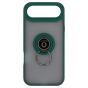 Brilliance LUX iPhone 17 Air Hybrid Shell Anti-shock Ring Kickstand TPU Matte Case Dark Green