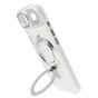 Brilliance LUX iPhone 17 Air Glitter Sparkle Magnetic Clear TPU + Acrylic with Kickstand Phone Case White