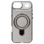 Brilliance LUX iPhone 17 Air Glitter Sparkle Magnetic Clear TPU + Acrylic with Kickstand Phone Case Black