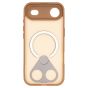 Brilliance LUX iPhone 17 Air Anti-shock Magnetic Matte Clear TPU + Acrylic Kickstand Phone Case Gold