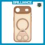 Brilliance LUX iPhone 17 Air Anti-shock Magnetic Matte Clear TPU + Acrylic Kickstand Phone Case Gold