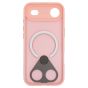 Brilliance LUX iPhone 17 Air Anti-shock Magnetic Matte Clear TPU + Acrylic Kickstand Phone Case Pink