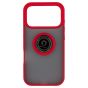 Brilliance LUX iPhone 17 Pro Hybrid Shell Anti-shock Ring Kickstand TPU Matte Case Red