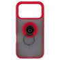 Brilliance LUX iPhone 17 Pro Hybrid Shell Anti-shock Ring Kickstand TPU Matte Case Red