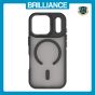 Brilliance LUX iPhone 17 Pro Silicone-Feel Magnetic Hybrid TPU + PC Phone Case Black
