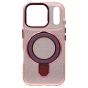 Brilliance LUX iPhone 17 Pro Glitter Sparkle Magnetic Clear TPU + Acrylic with Kickstand Phone Case Pink