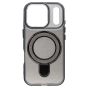 Brilliance LUX iPhone 17 Pro Glitter Sparkle Magnetic Clear TPU + Acrylic with Kickstand Phone Case Black
