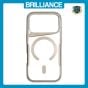Brilliance LUX iPhone 17 Pro Chrome-Plated Magnetic Clear TPU + Acrylic Phone Case Gray Titanium